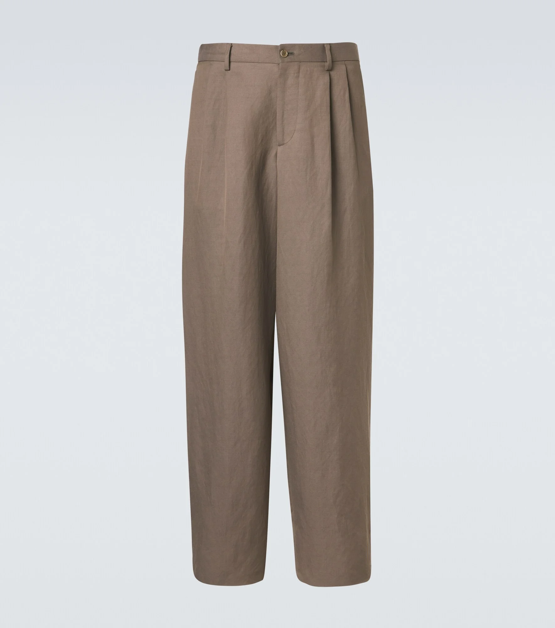 Archivio linen-blend straight pants - 1