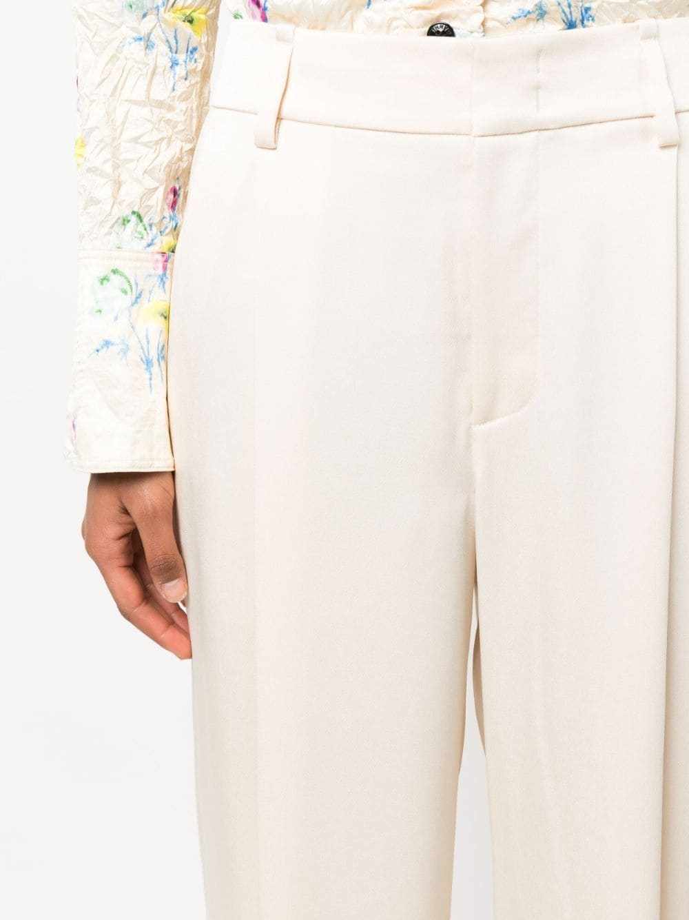 high-waisted tailored trousers - 5
