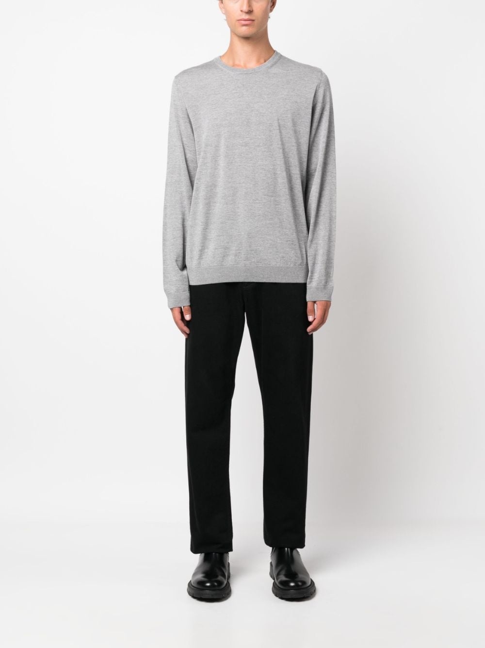 round-neck virgin-wool jumper - 2