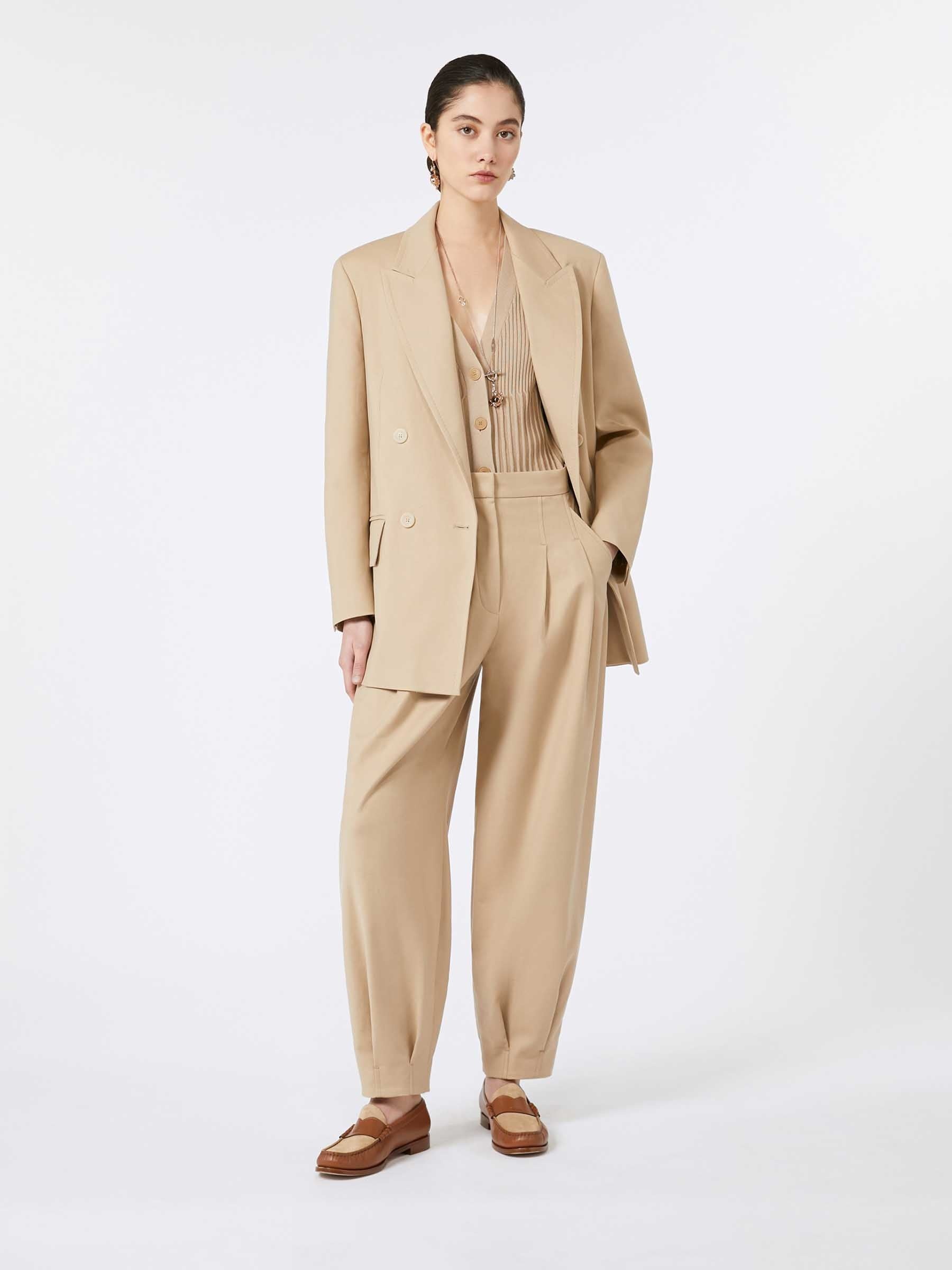 PLEATED COTTON TROUSERS - 2