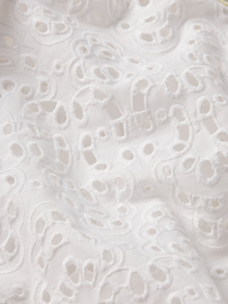 FRAME The Deco Eyelet Top in White outlook
