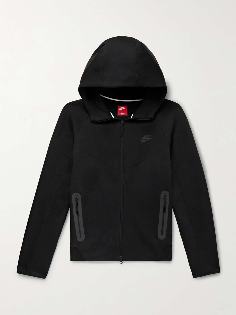 Logo-Print Cotton-Blend Tech Fleece Zip-Up Hoodie - 1
