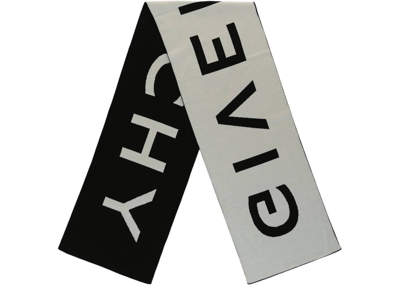 Givenchy Jacquard Logo Scarf Black White - 4