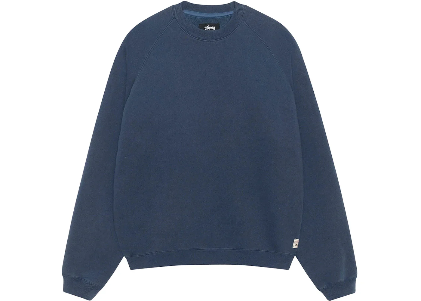 Stussy Fleece Raglan Crew Navy - 1