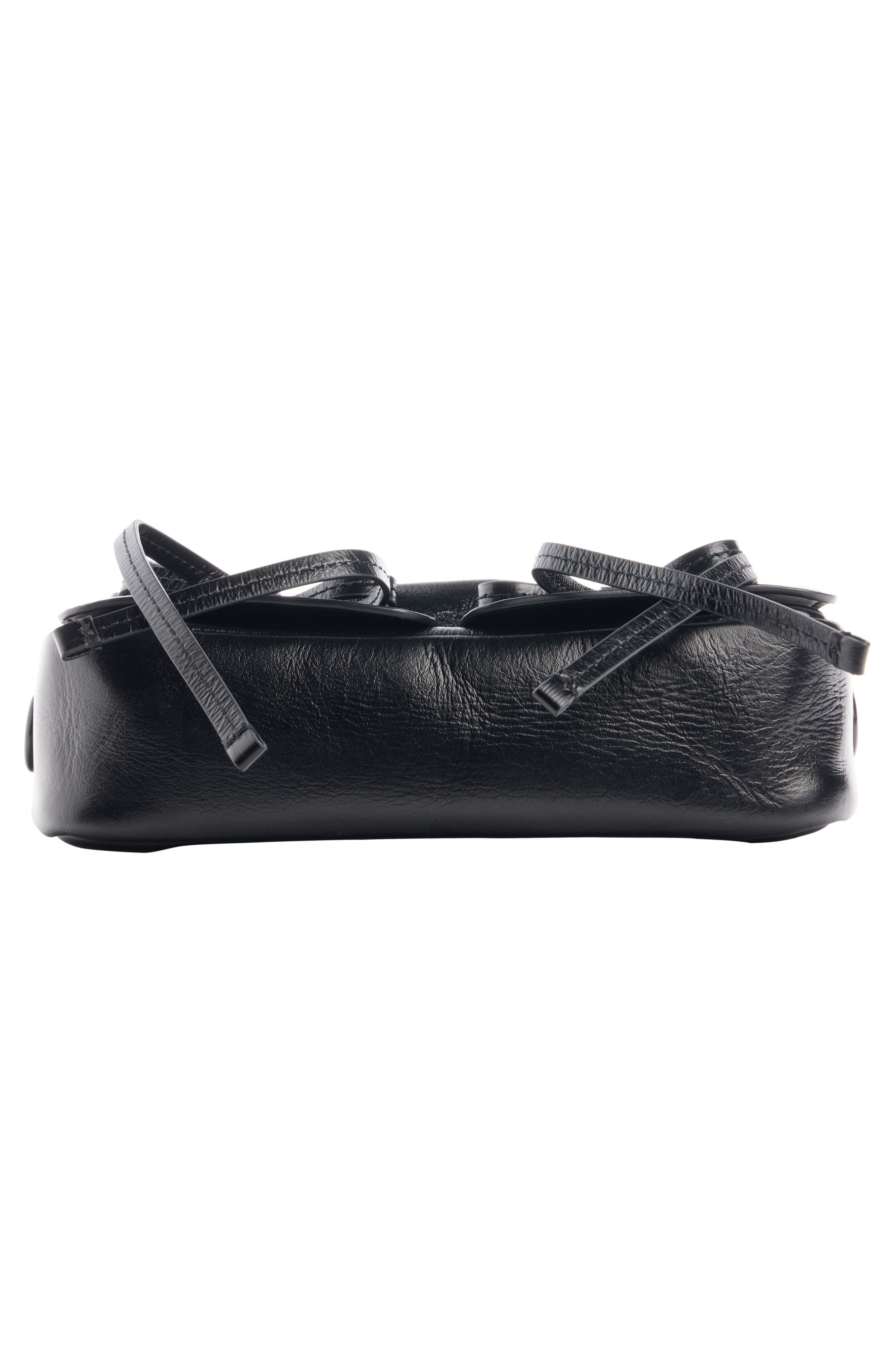 Acne Studios Micro Multipocket Crinkled Leather Handbag in Black at Nordstrom - 4