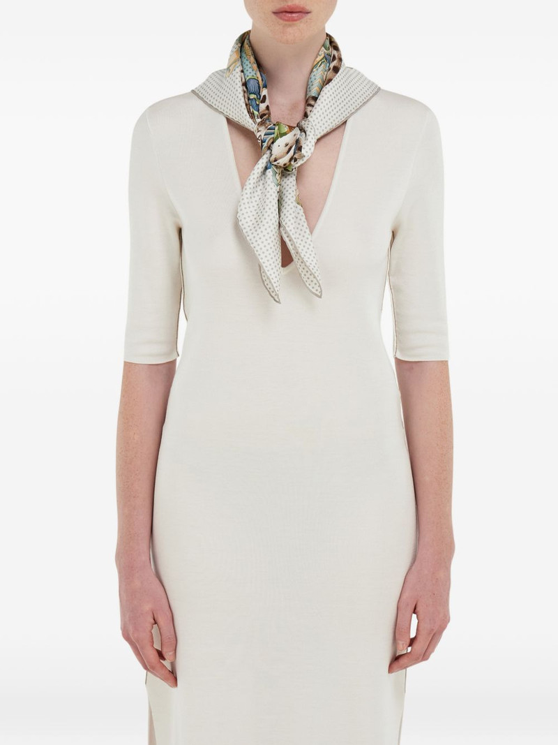 FERRAGAMO Cheetah-print silk scarf outlook