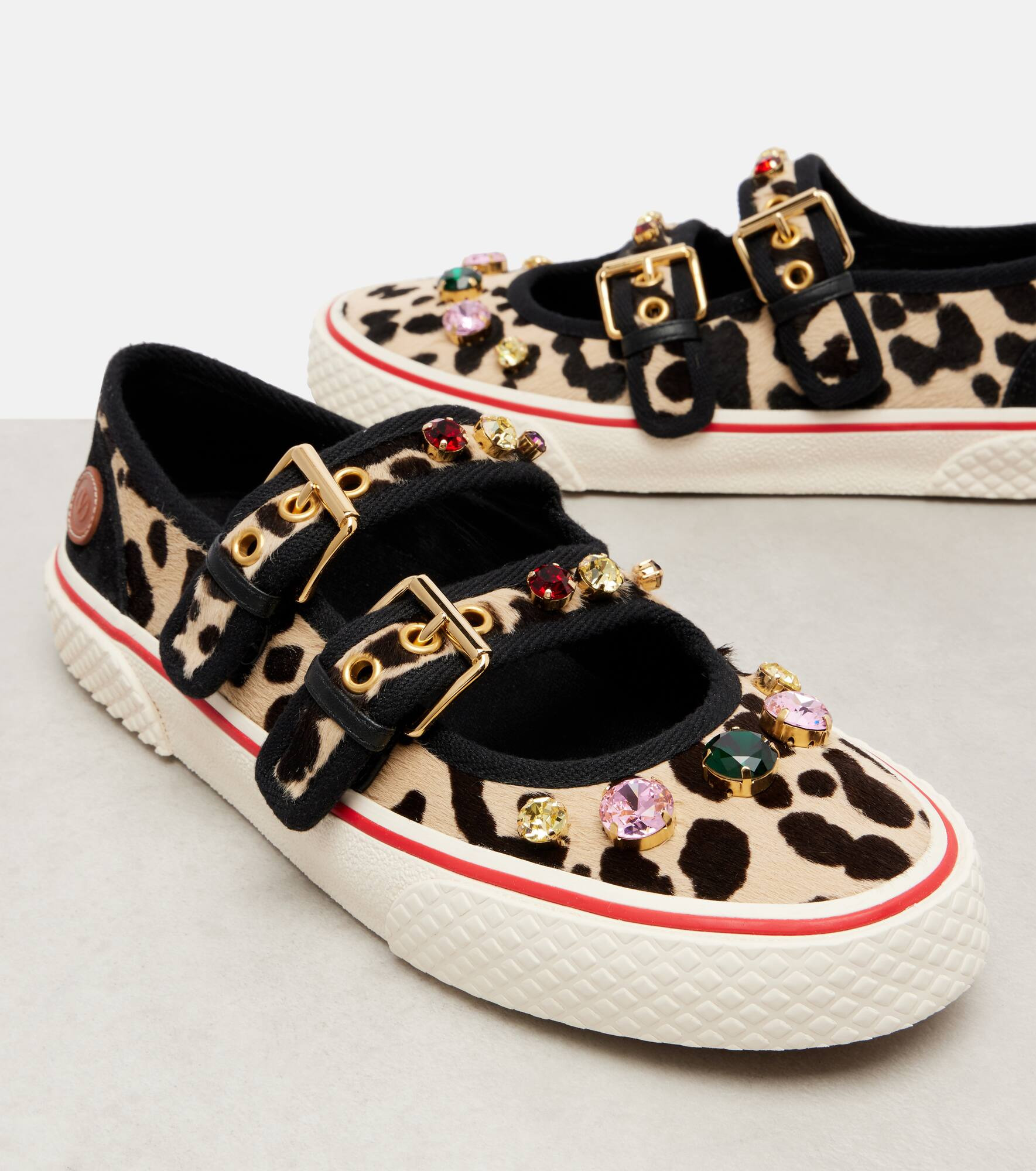 Dollyboard embellished calf hair sneakers - 5