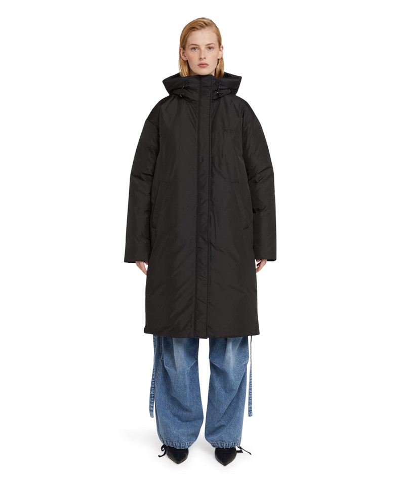 MSGM "Ripstop Nylon" long down jacket outlook
