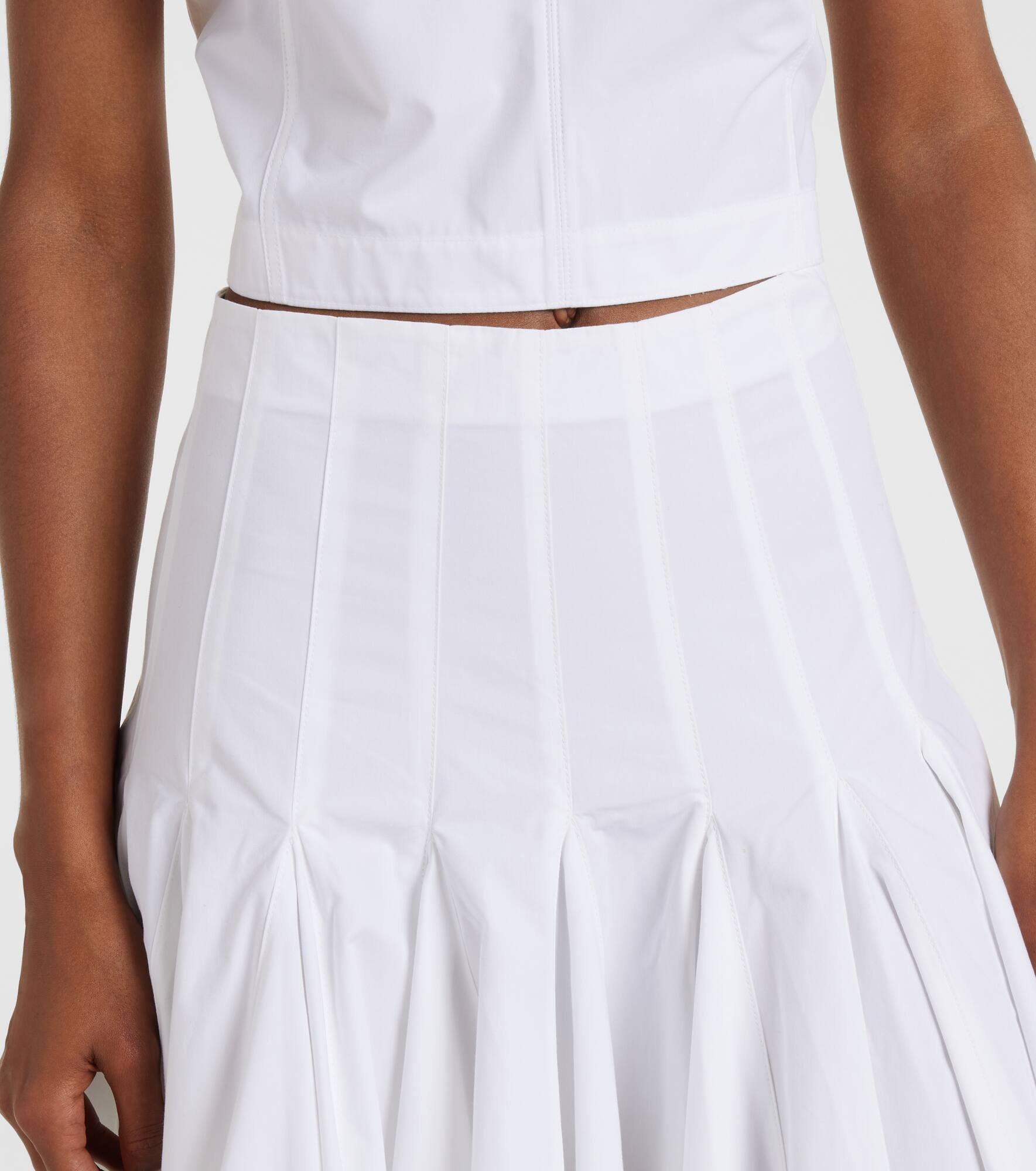 Cotton jersey midi skirt - 4