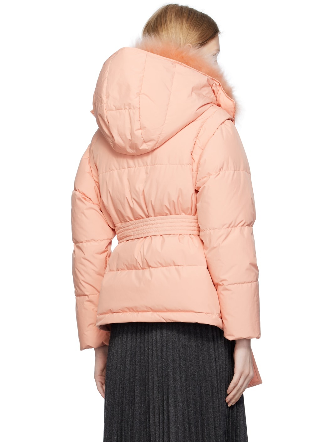 Yves Salomon two-tone down padded gilet - Pink