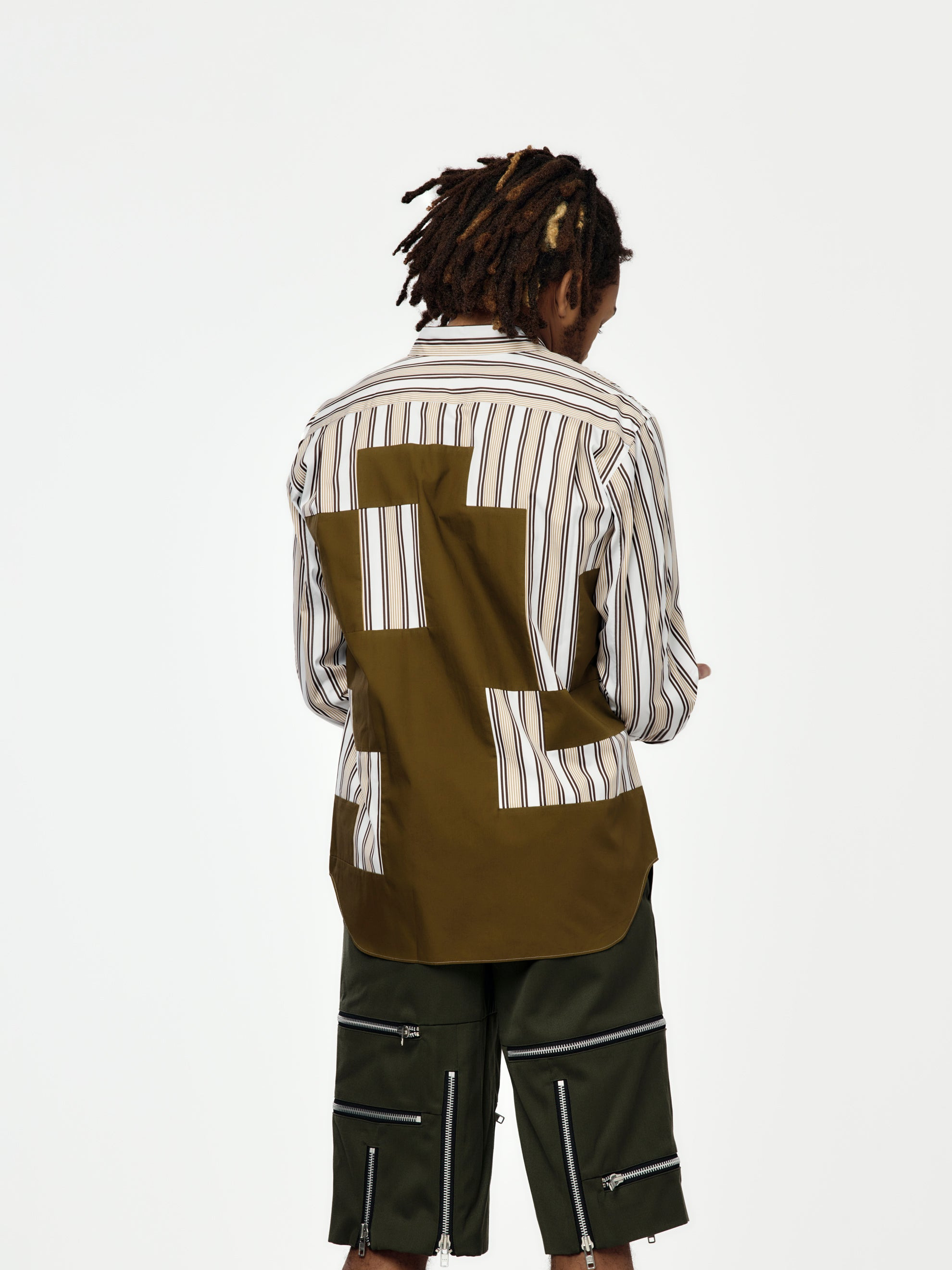 MEN'S SHIRT (WHITE/BROWN/KHAKI) - 3
