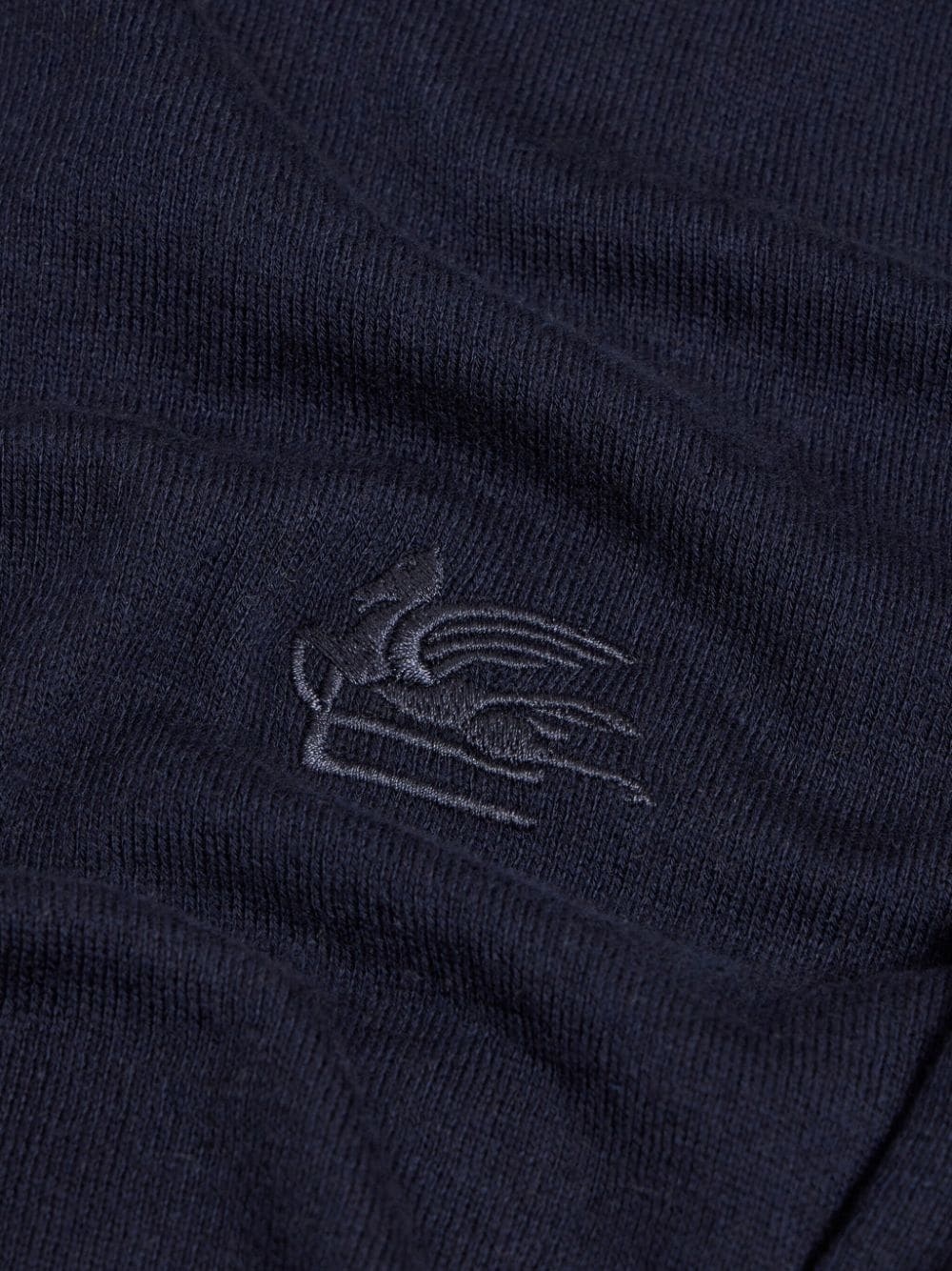 logo-embroidered knitted polo shirt - 3