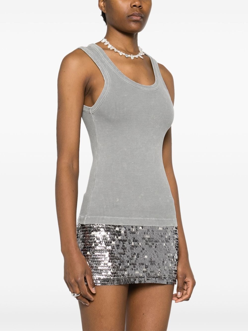 Poppy fine-ribbed tank top - 3