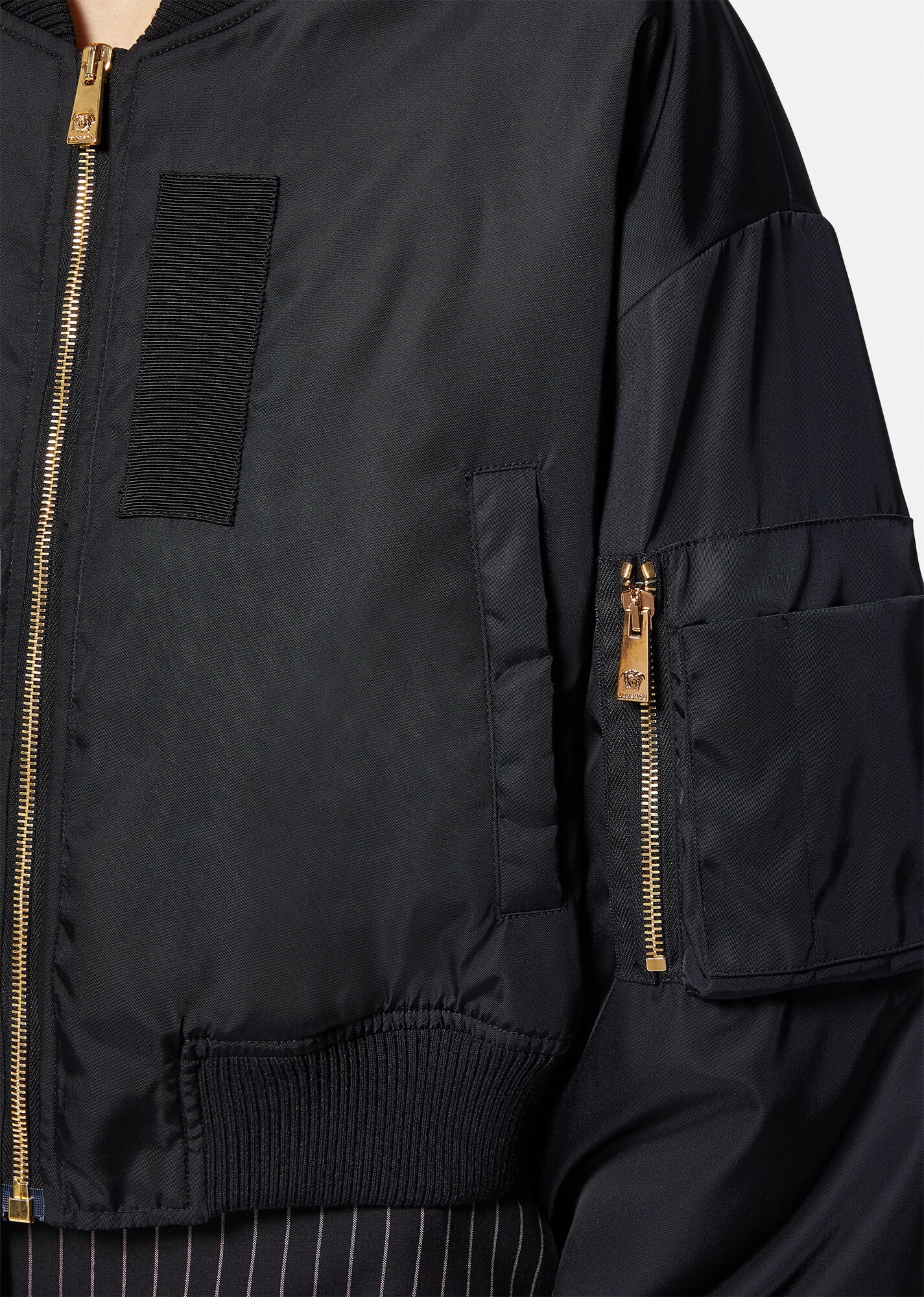 Versace Goddess Crop Bomber Jacket - 5