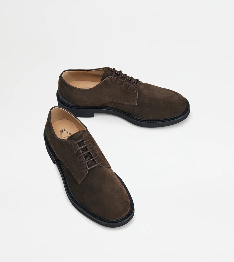 SUEDE에서 LACE-UPS - BROWN 3
