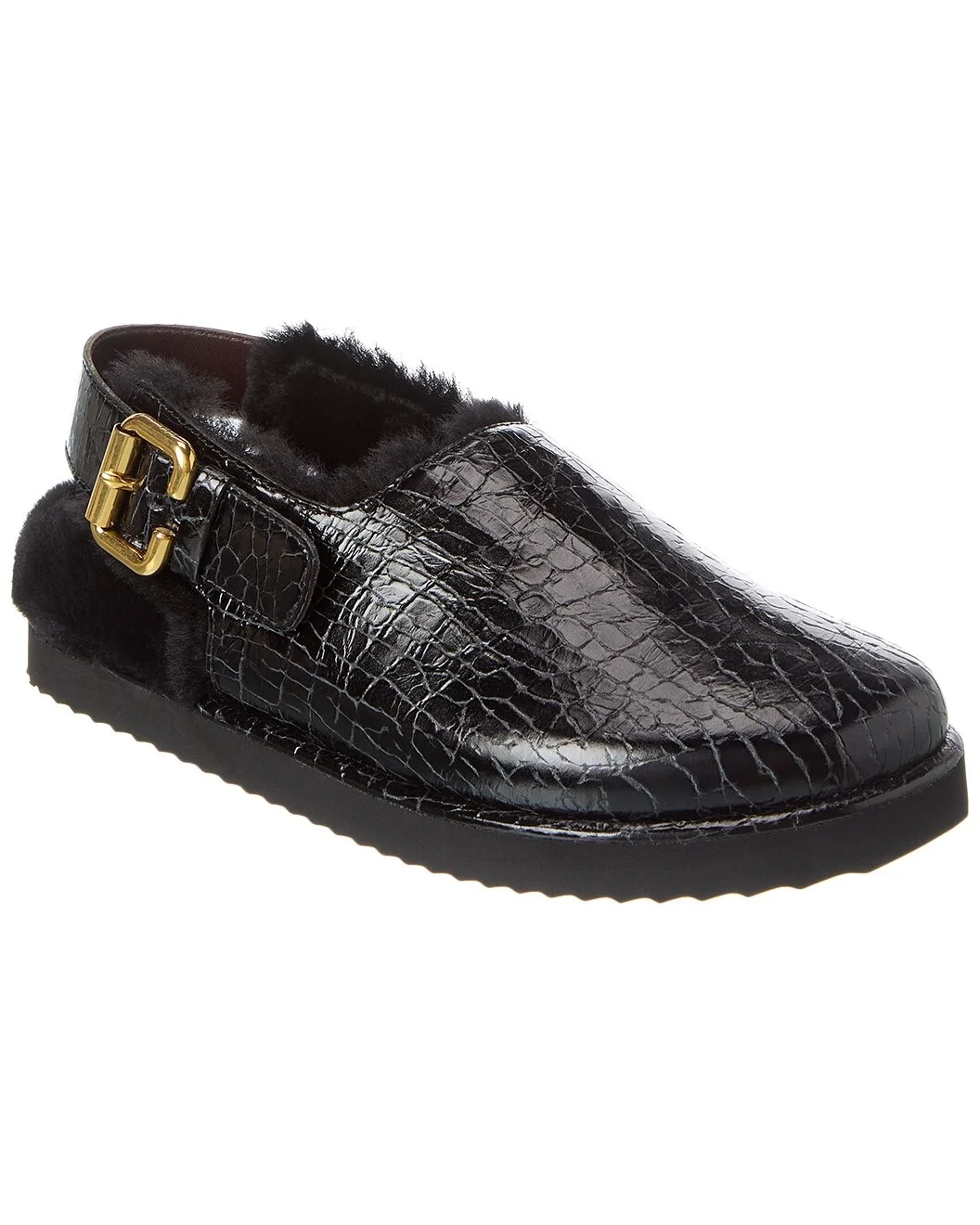 Chloé Cracked Leather Mule - 1