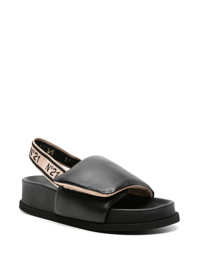 N°21 logo-debossed slingback sandals outlook