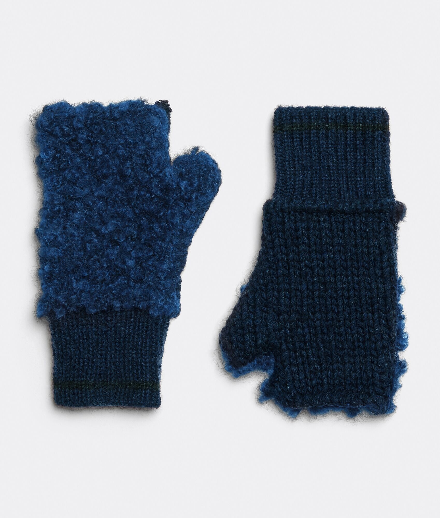 heavyweight patchwork wool mittens - 1