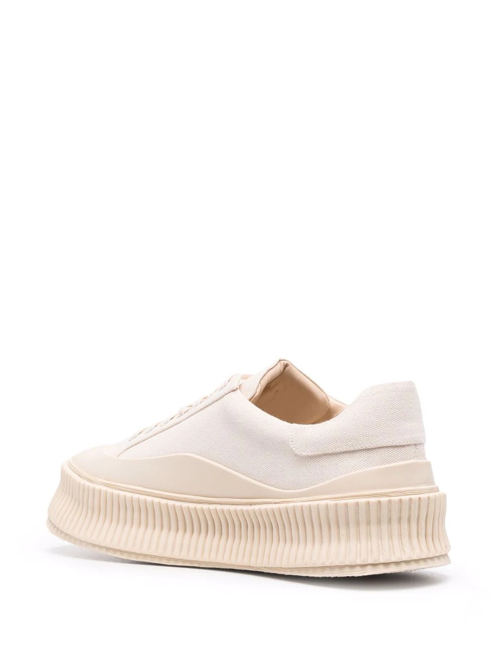 ridged-sole leather sneakers - 3