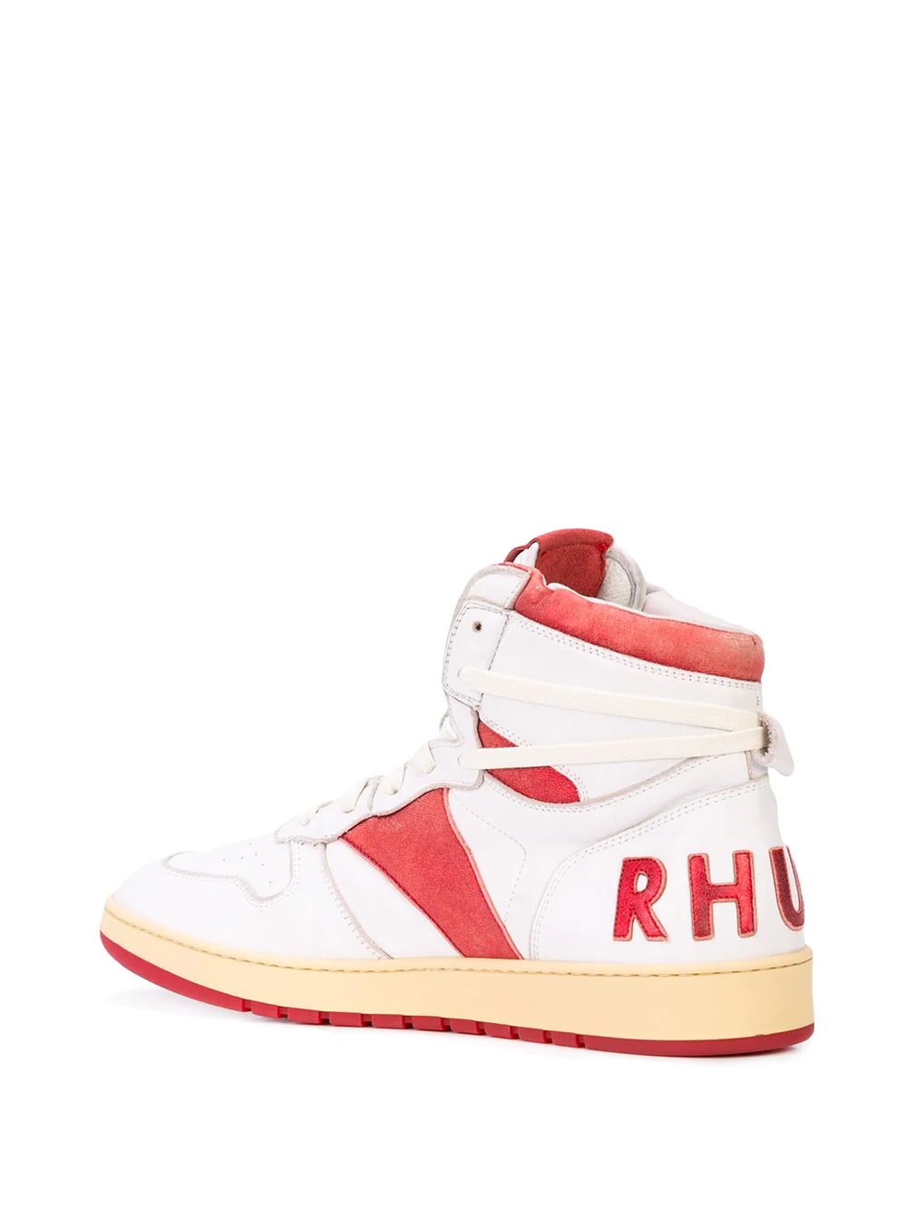 high top rear logo sneakers - 3