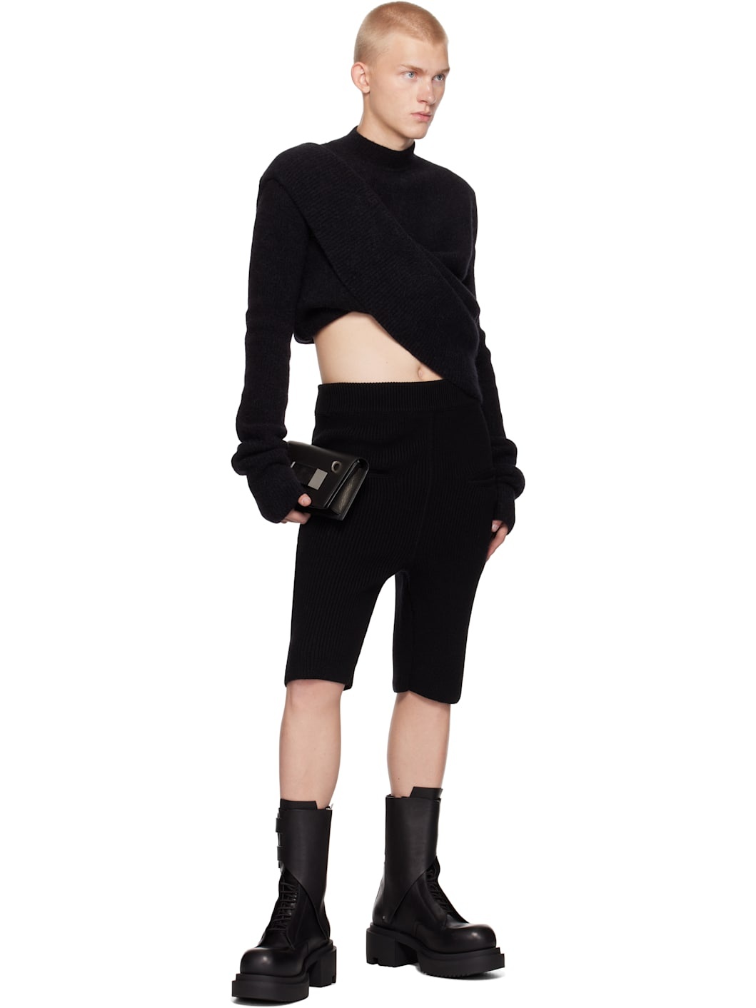 Black Porterville Alpaca Knit Sweater - 5