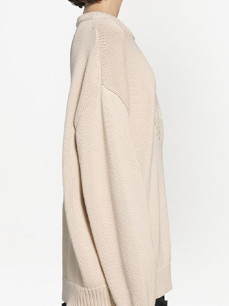 embroidered-design long-sleeve jumper 5