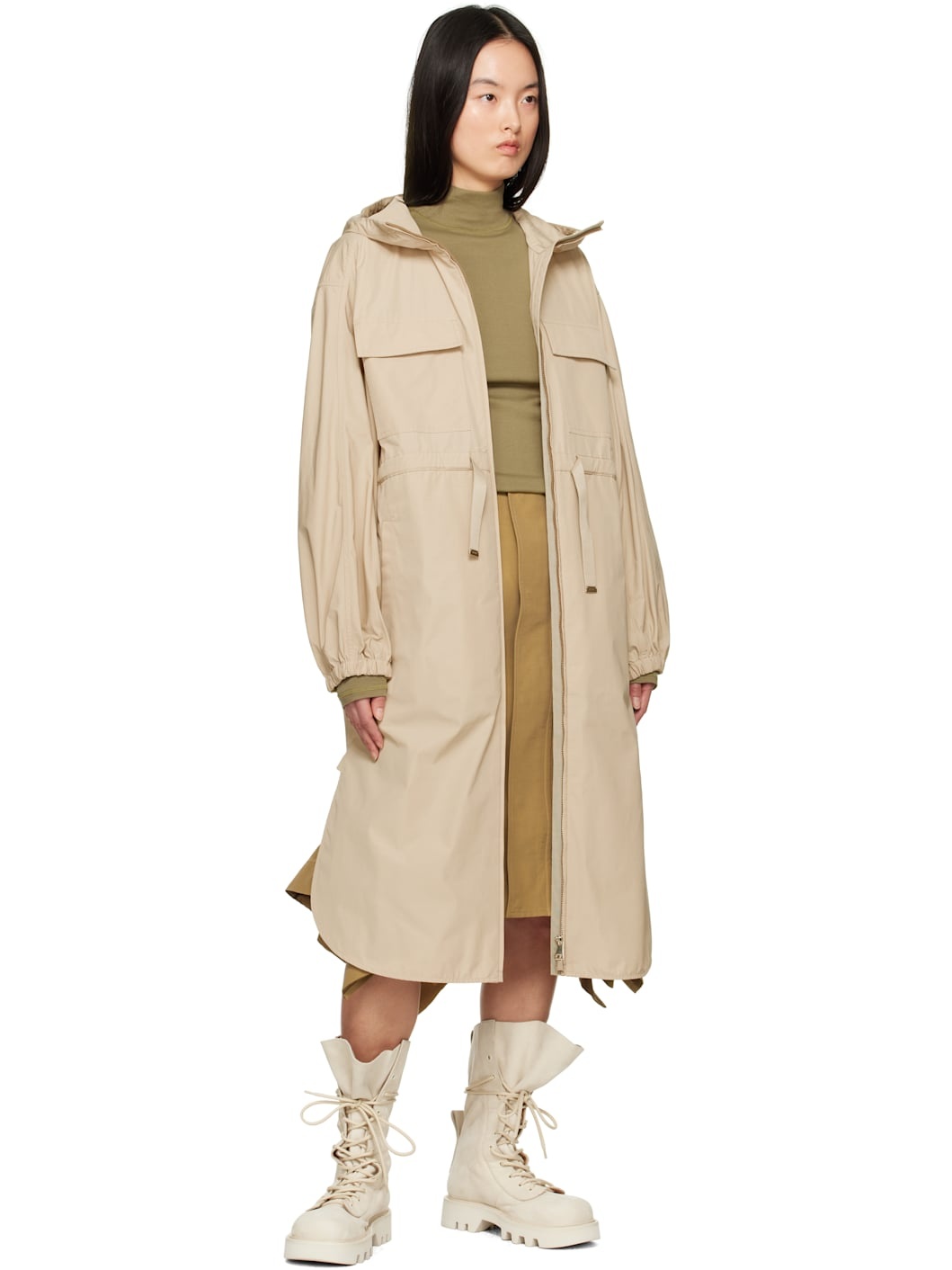 Beige Peronne Long Coat - 5