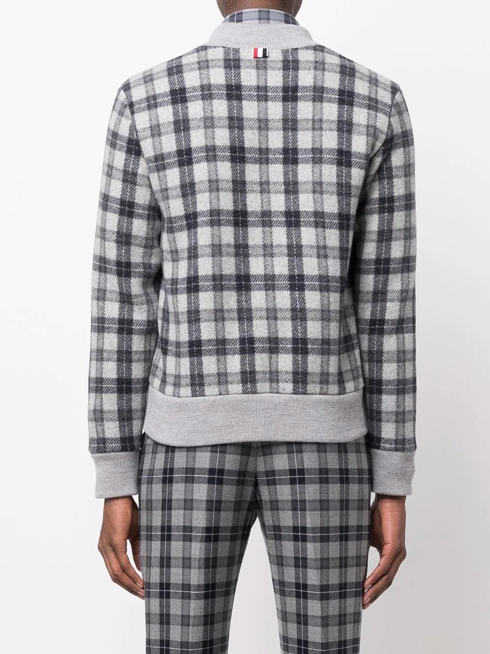 checked wool bomber jacket - 4