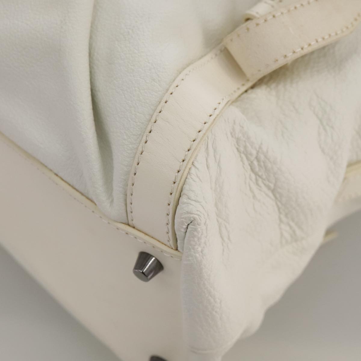 Burberry Tote Bag Leather White - 15