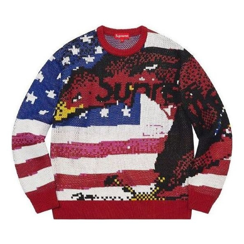 Supreme Digital Flag Sweater 'Red White Blue' SUP-SS21-518 - 1