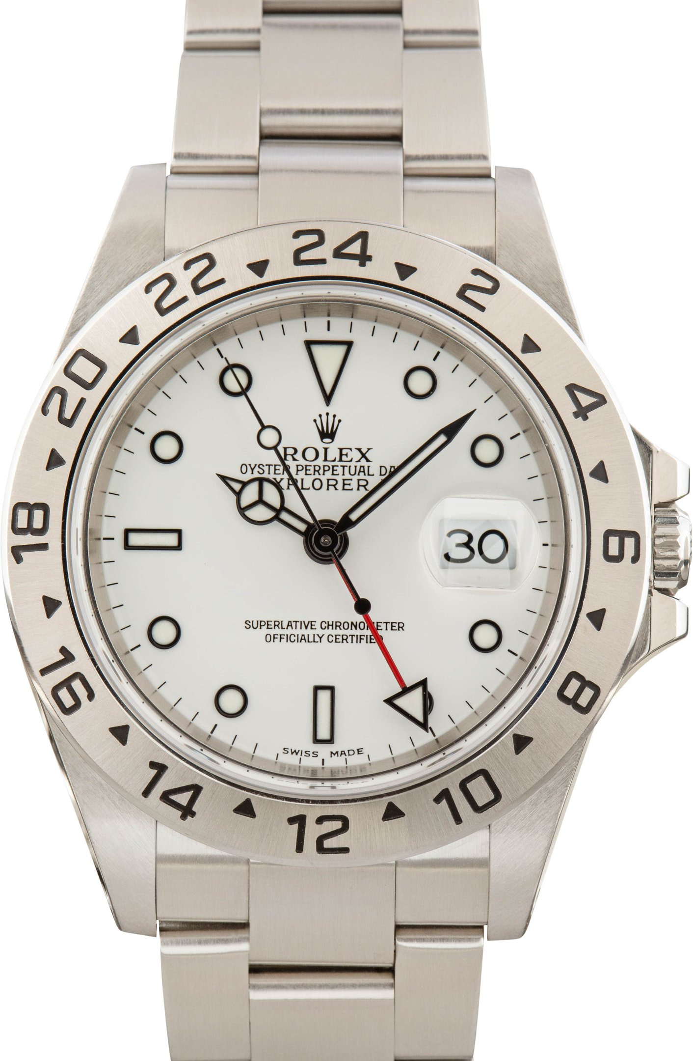 Pre-owned Rolex Explorer II Ref 16570 White Dial - 1