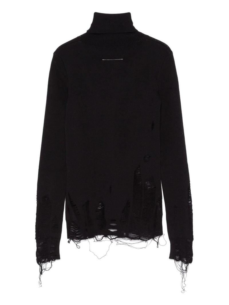 MM6 Maison Margiela distressed-effect sweater outlook