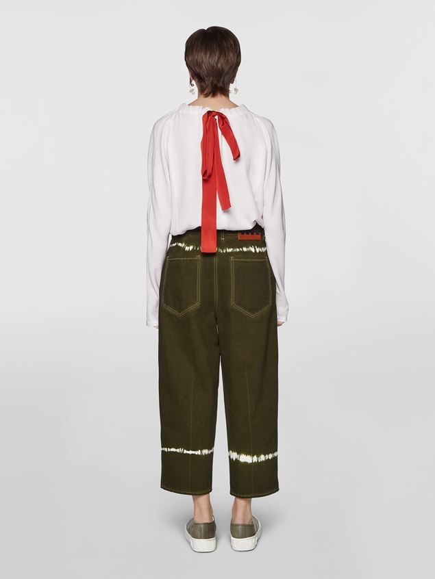TIE-DYE BULL DENIM MASCULINE TROUSERS - 3