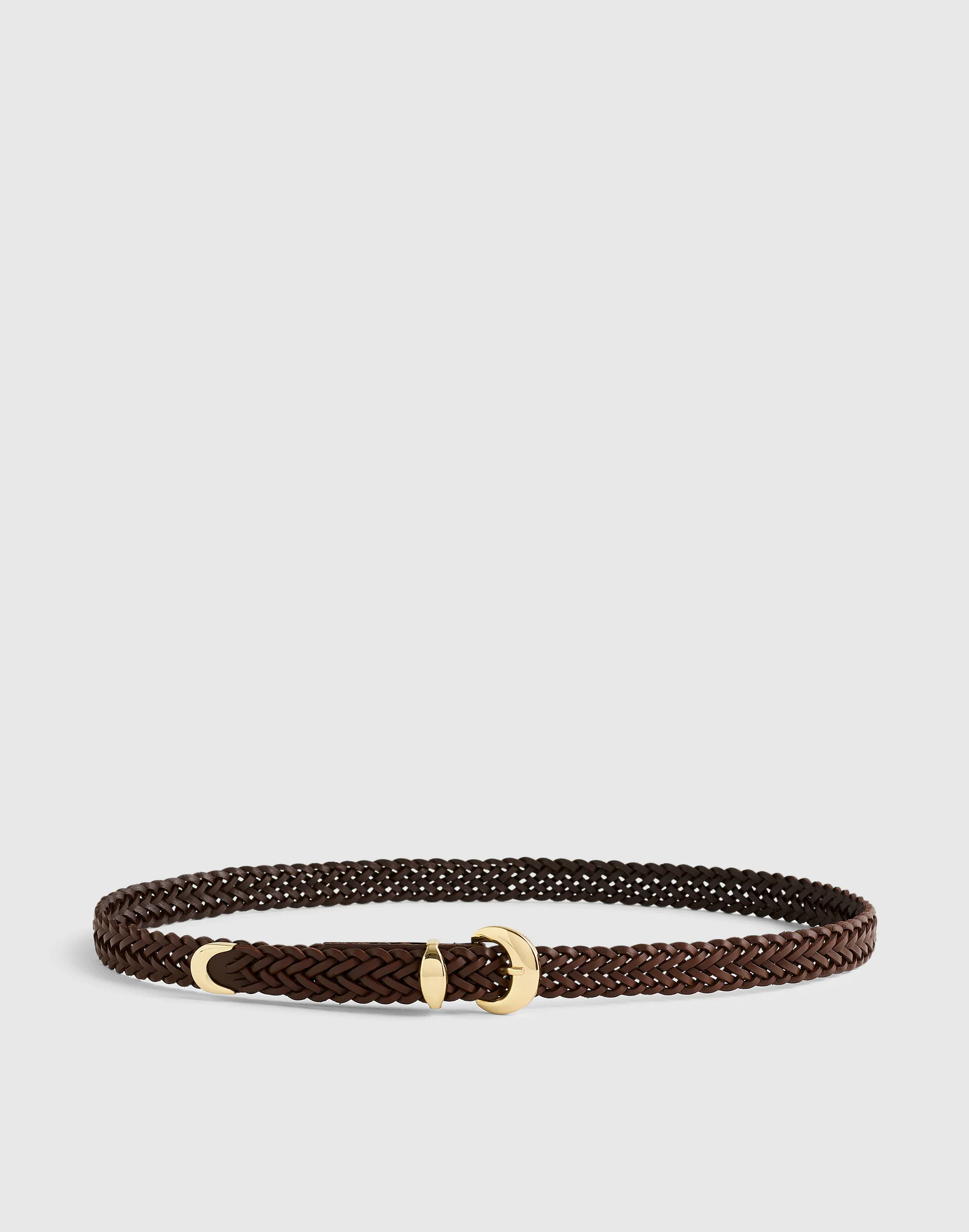Madewell x Shopbop Domed-Buckle Belt in Woven Leather - 1