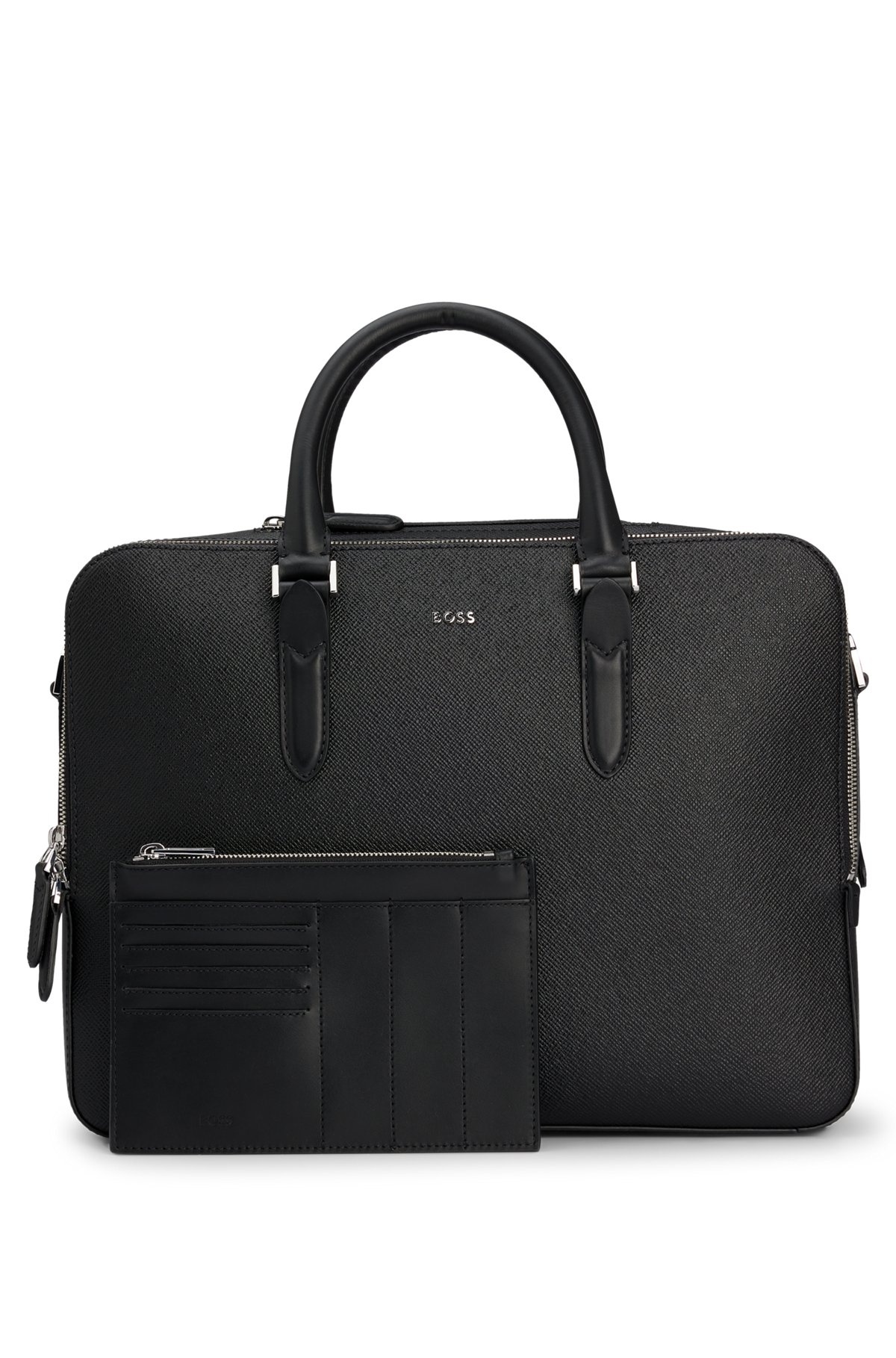 STRUCTURED-LEATHER DOCUMENT CASE WITH LOGO LETTERING - 2