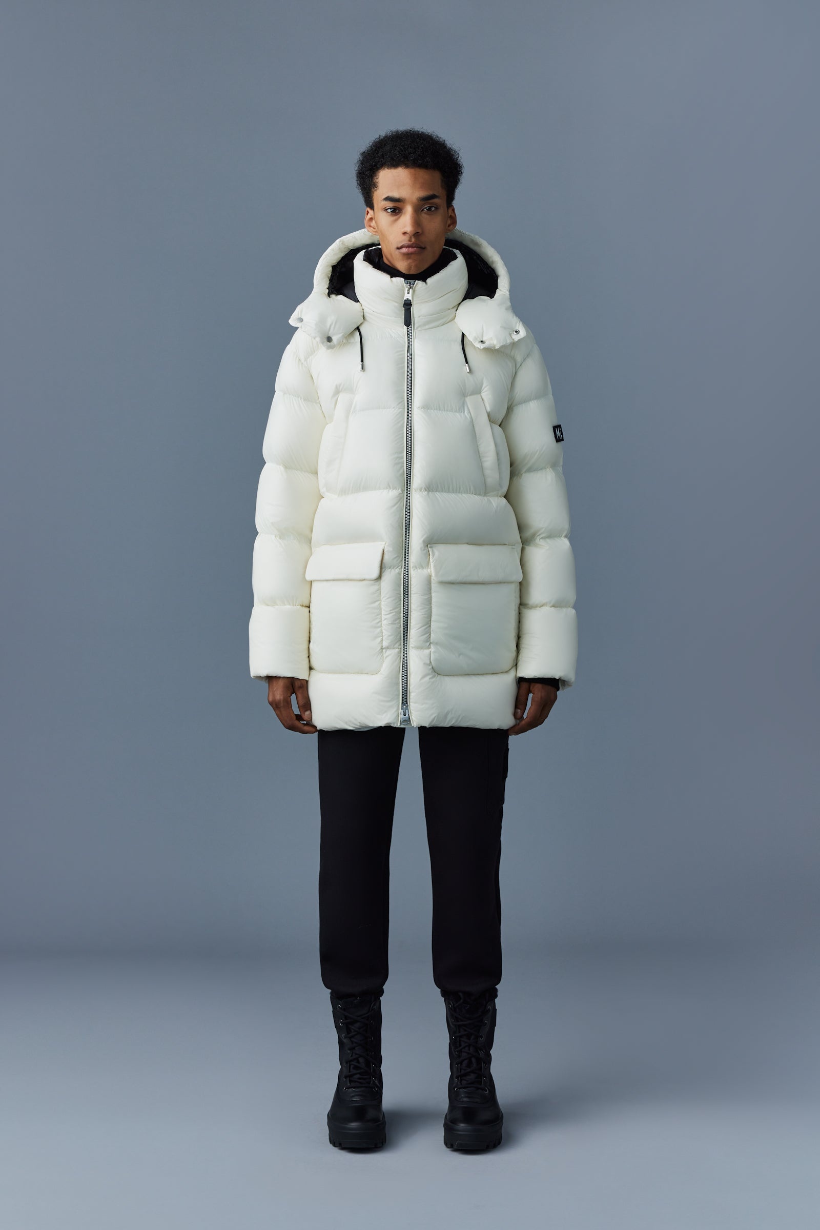 KENDRICK lustrous light down parka with hood - 3