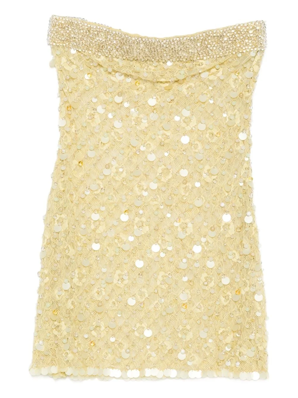 sequin-embellished strapless mini dress - 1
