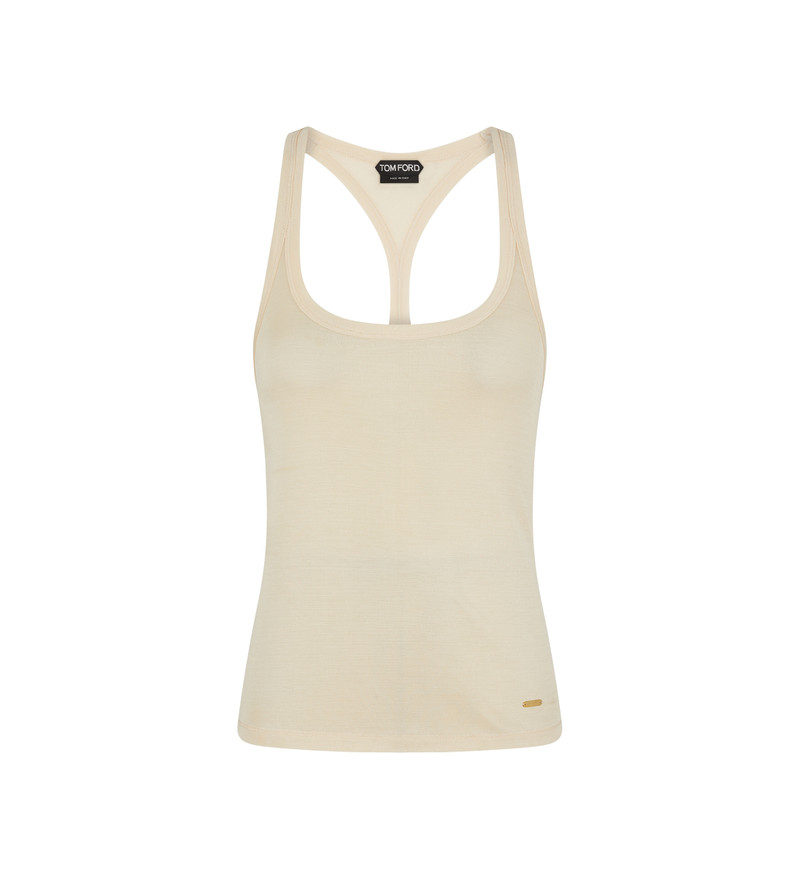 MICRO-RIB 실크 JERSEY RACERBACK 탱크 탑 - 1