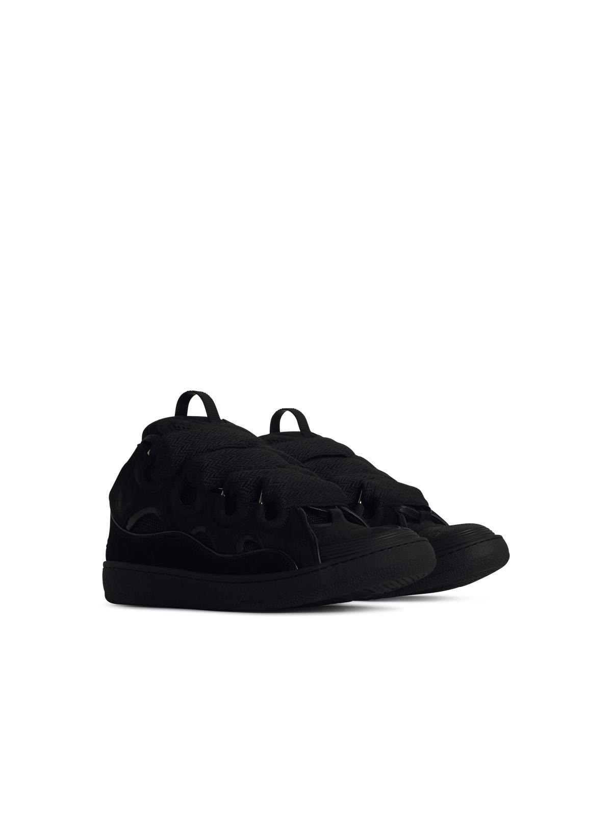 Lanvin 'Curb' Black Leather Blend Sneakers Men - 2