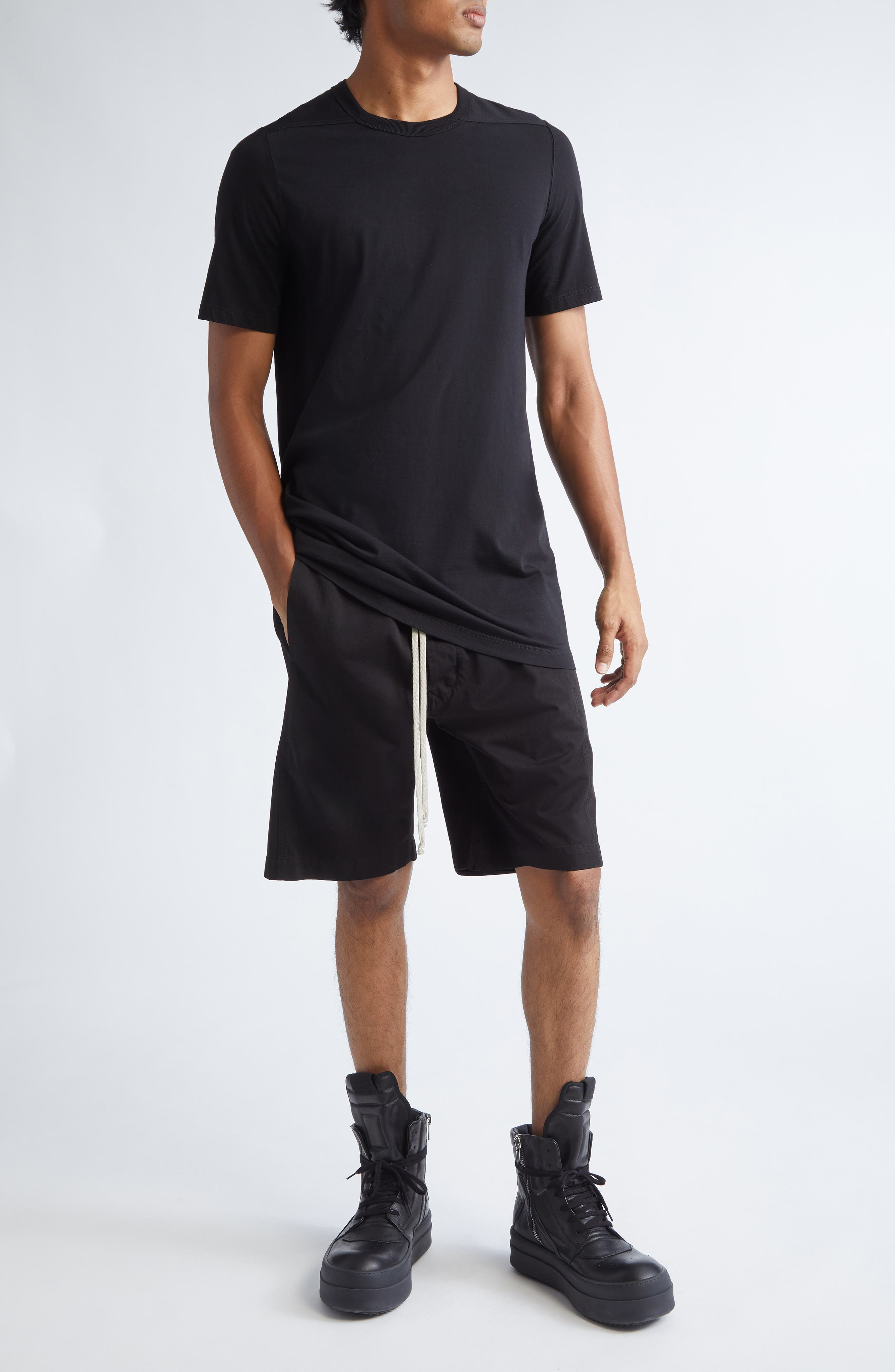 Rick Owens Level Seam T-Shirt in Black at Nordstrom - 2