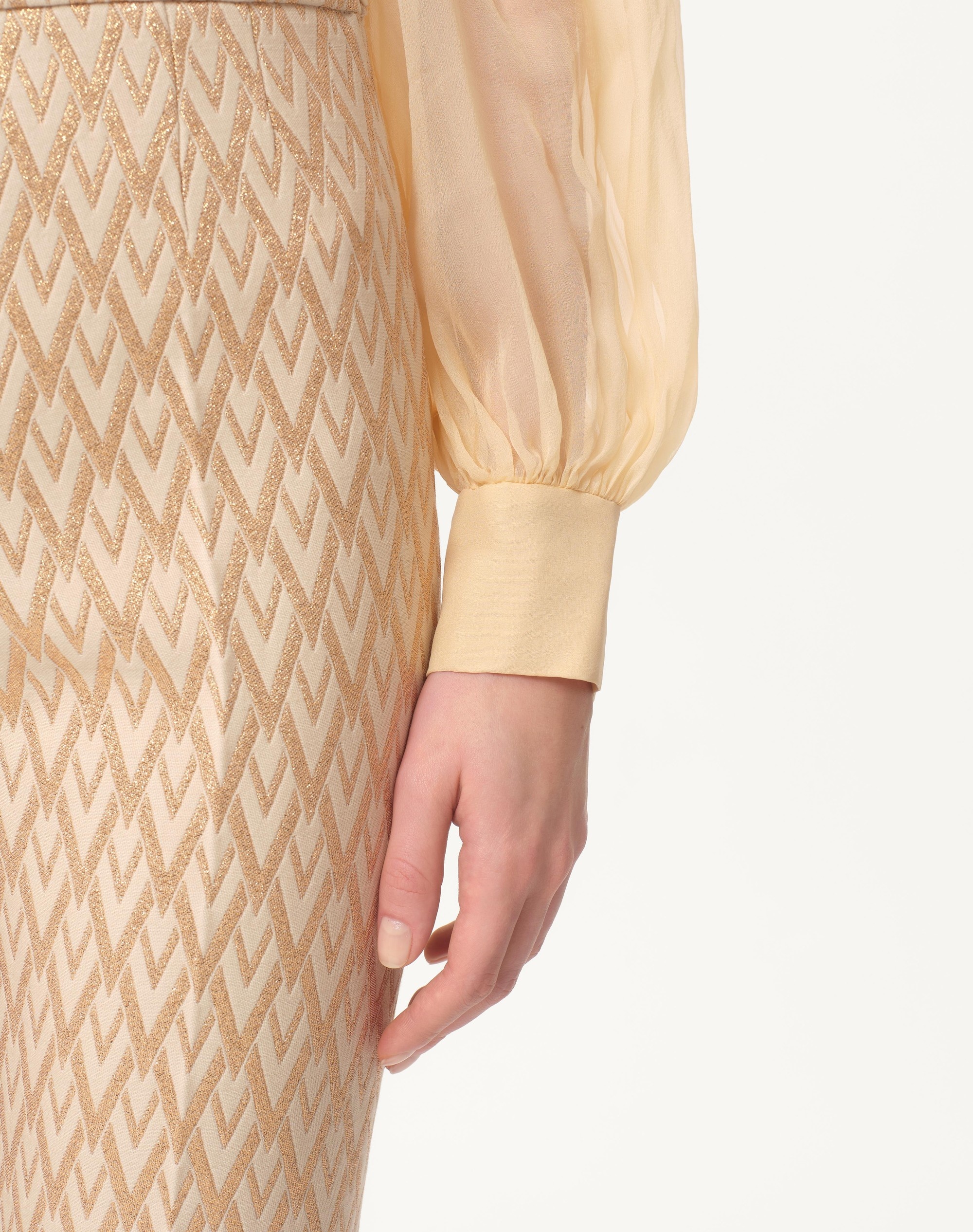 TOUTE LA V LUREX JACQUARD PANTS - 4