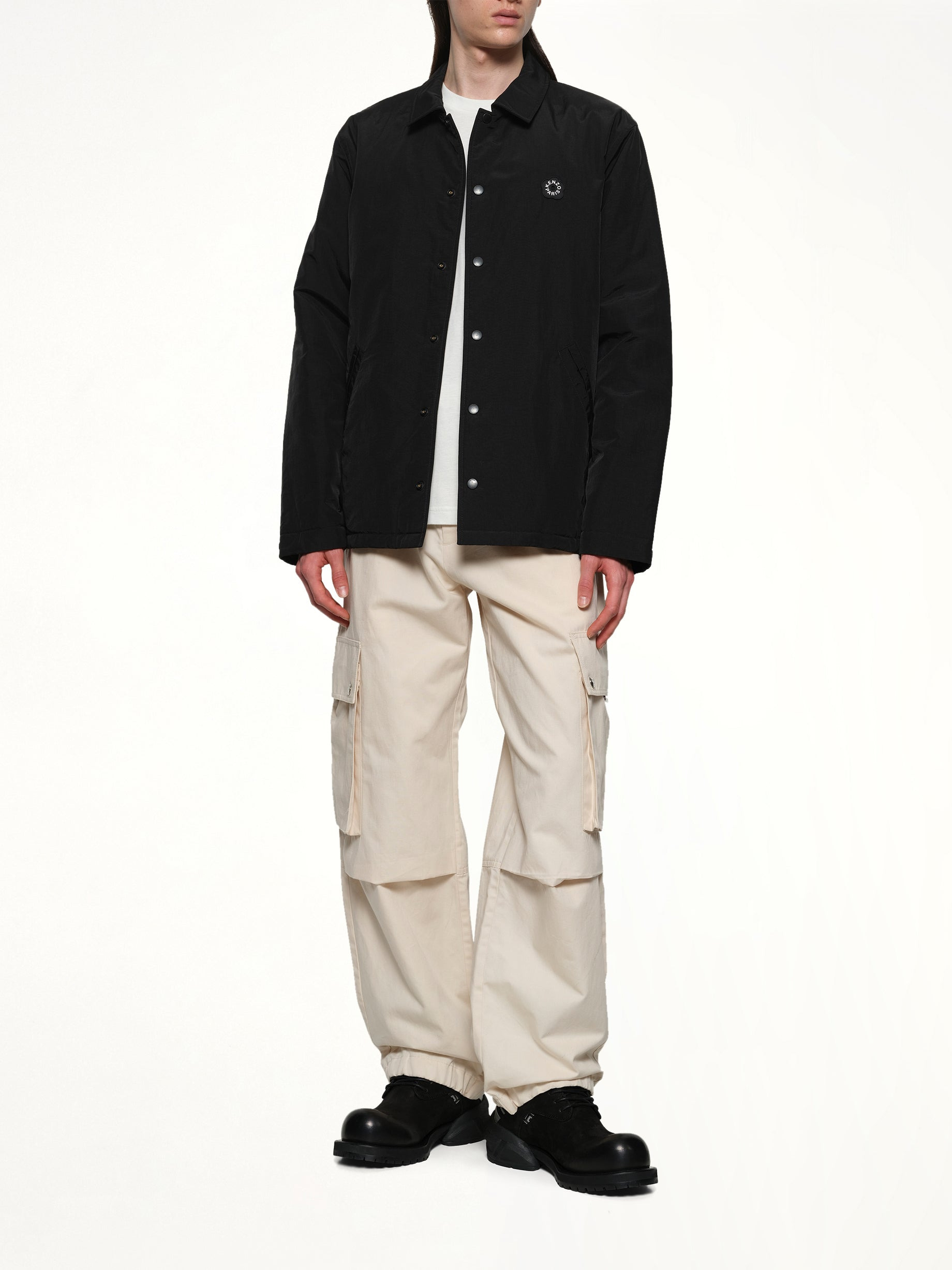 Boke Flower 2.0 Reversible Heavy Coach Jacket in Black - 4