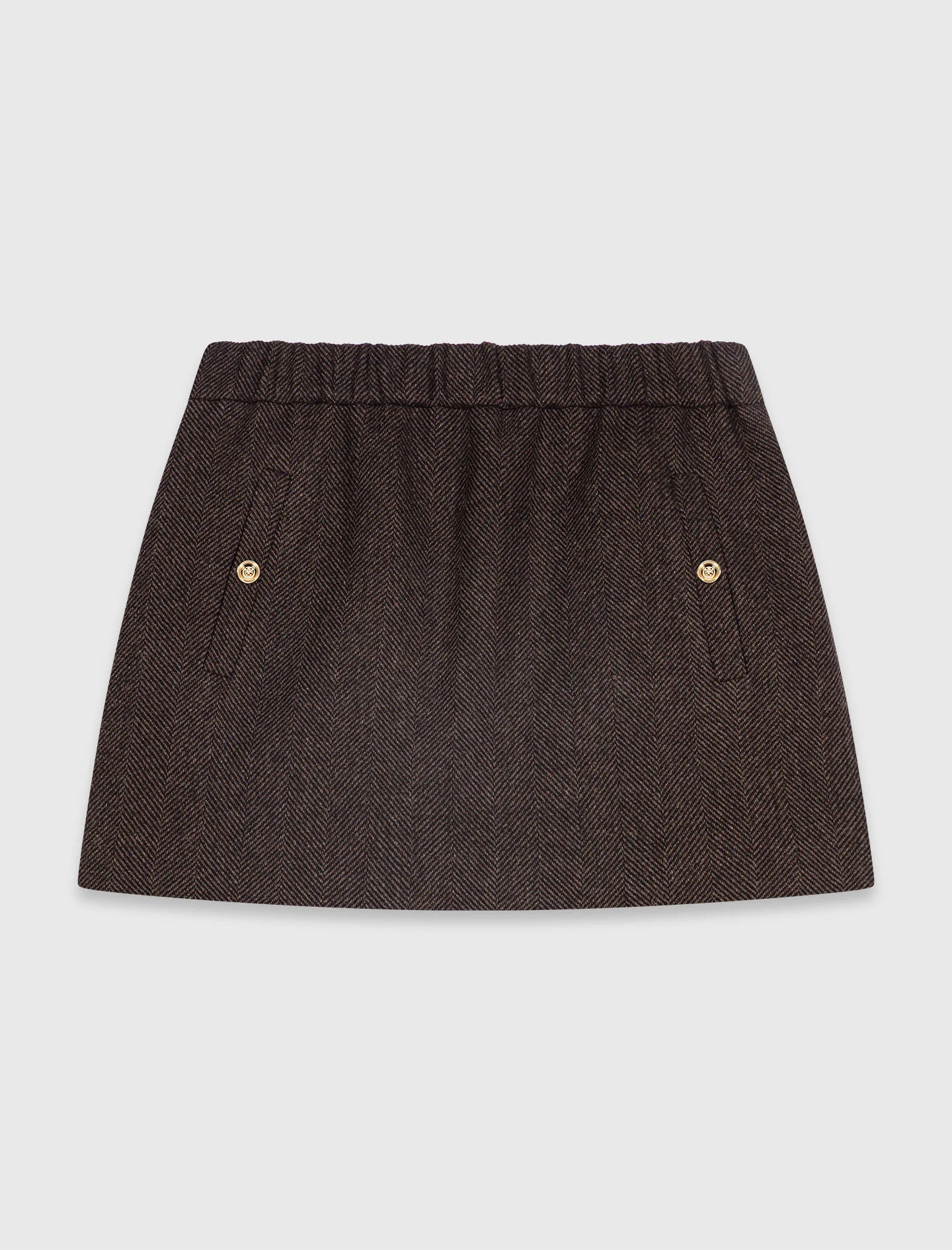 Short wool skirt - 1