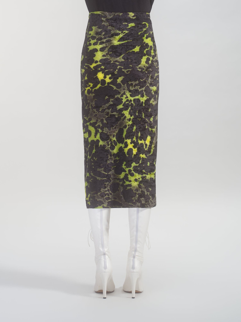 PRINTED VELVET SKIRT 4