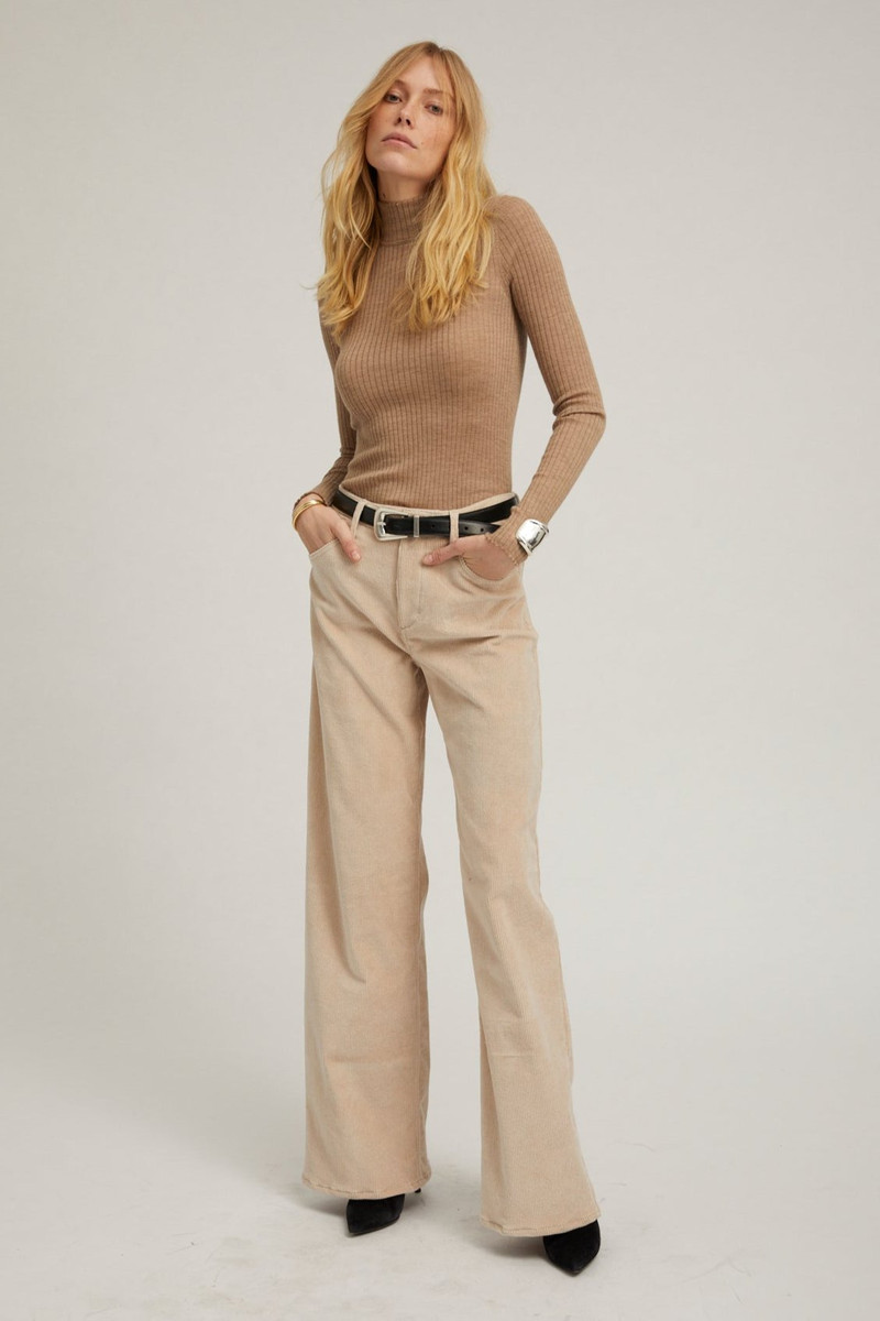 SPRWMN OAT CORDUROY WIDE LEG TROUSERS outlook