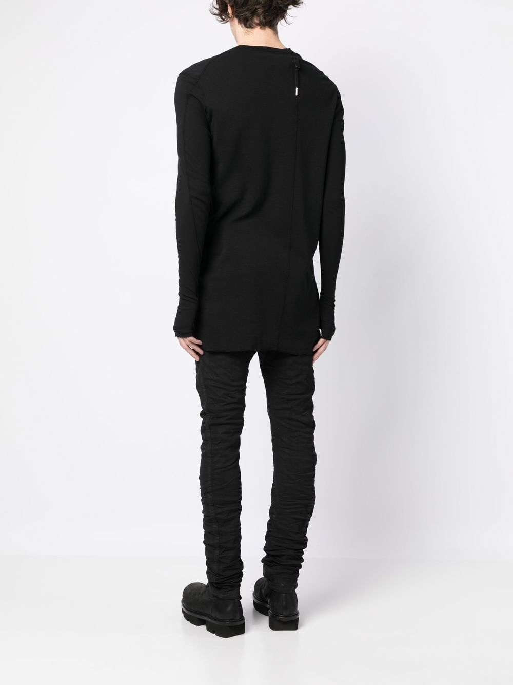 crew neck longline top - 4