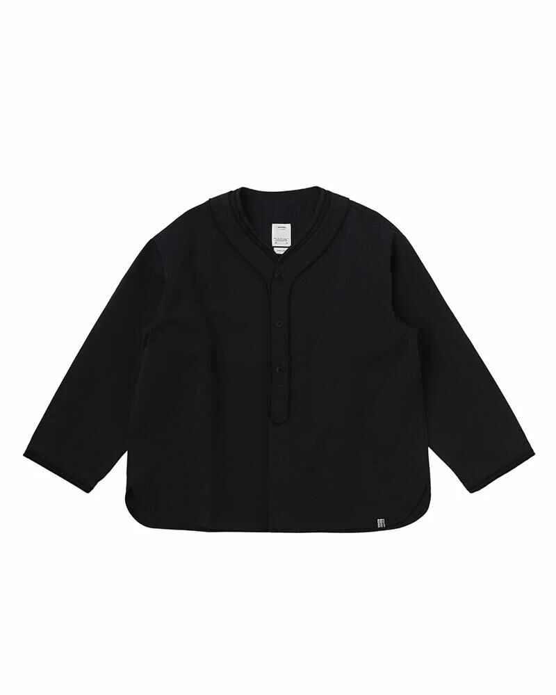 DUGOUT SHIRT L/S (W/L PIQUE) BLACK - 1
