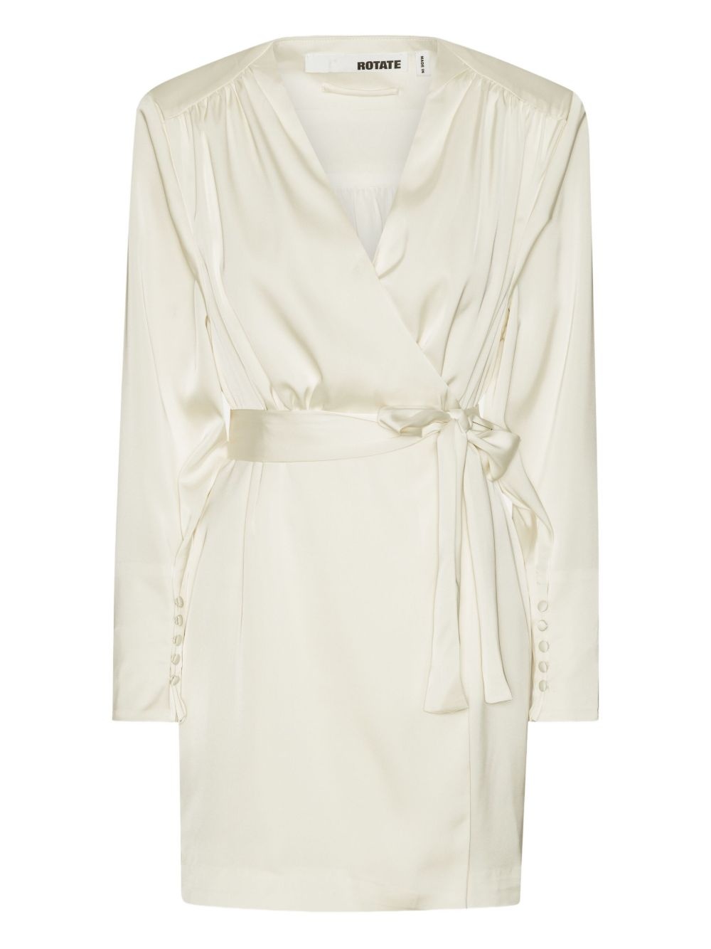 satin wrap minidress - 1