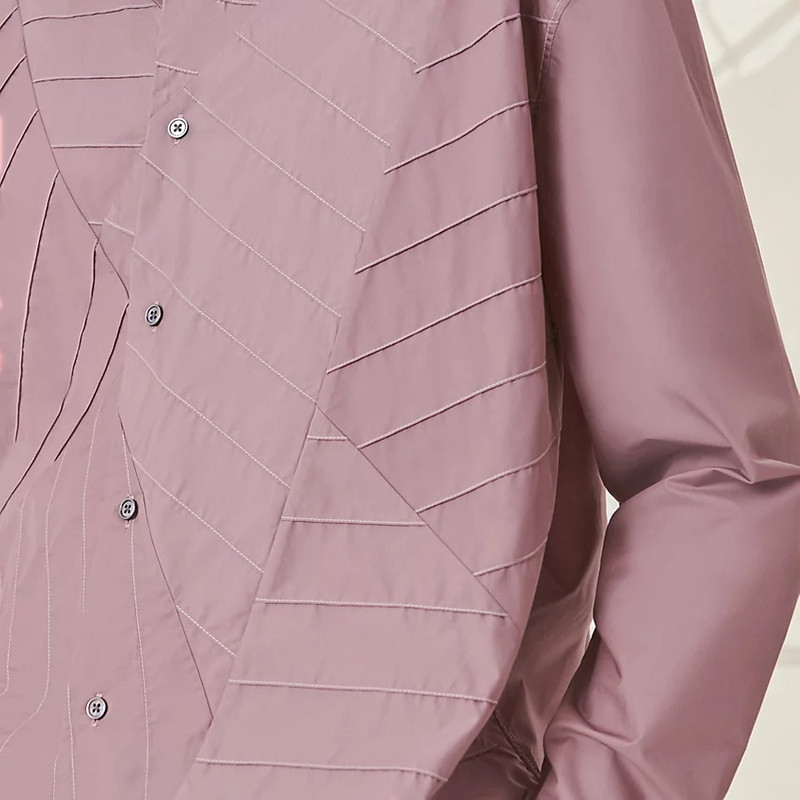 Boxy fit shirt with Emile collar 4