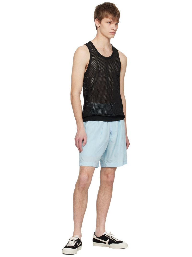 TOM FORD Blue Pleated Shorts outlook